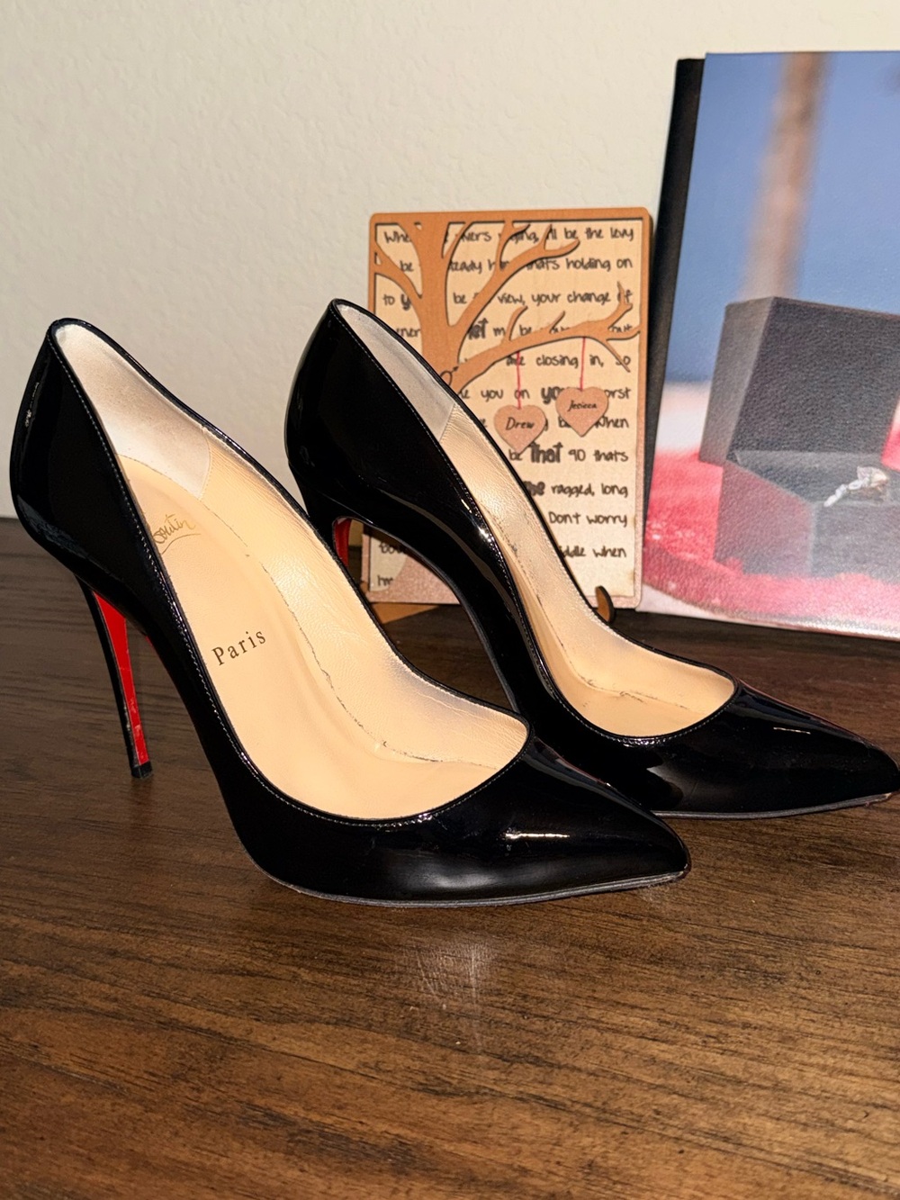 Black Louis Vuitton Pointed Toe Stiletto Heels